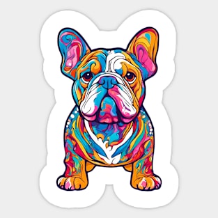 Psychedelic French Bulldog Sticker